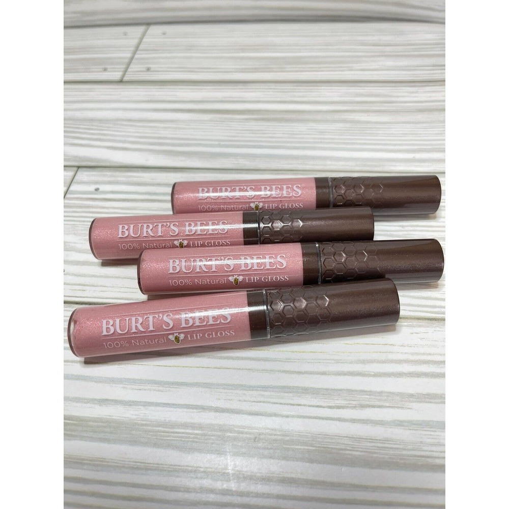 Lot of 4 Burt's Bees 100% Natural Lip Gloss 227 Ocean Sunrise NEW